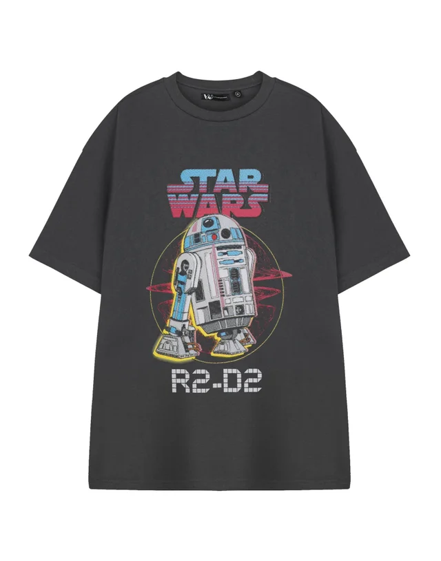 Star Wars Charcoal R2D2 T Shirt