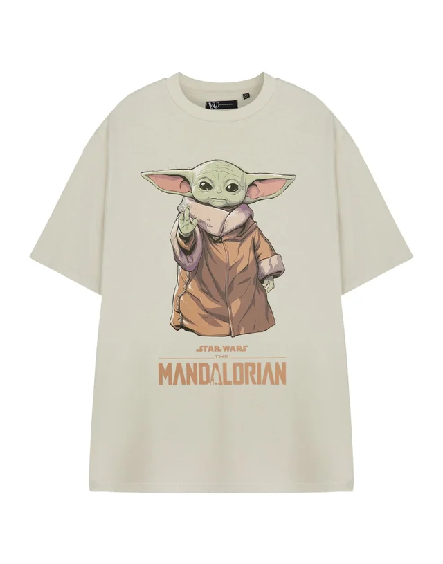 Star Wars The Mandalorian Beige Grogu Baby Yoda T Shirt
