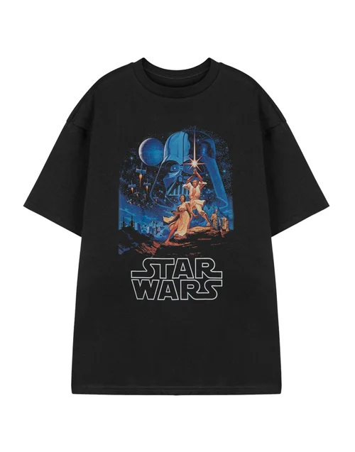 Star Wars Black Vintage T Shirt - Medium Image 1