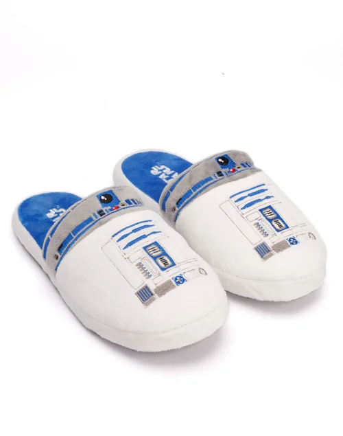 Star Wars White R2 D2 Mule Slippers - Size 7-8 Image 3