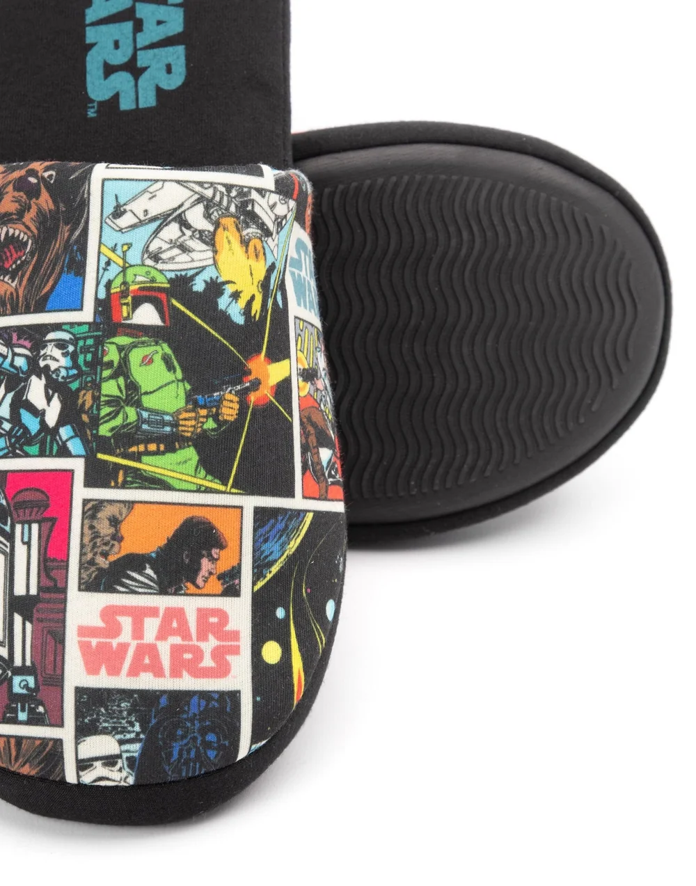 Vanilla Underground Star Wars Black Comic Book Mule Slippers - Size 9-10 Image 5