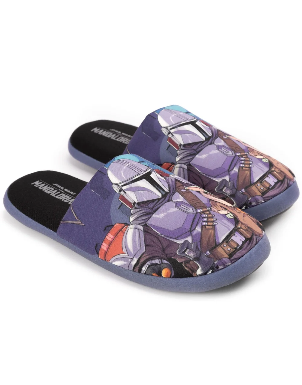 Vanilla Underground Star Wars Black Mandalorian Baby Yoda Mule Slippers - Size 7-8 Image 2