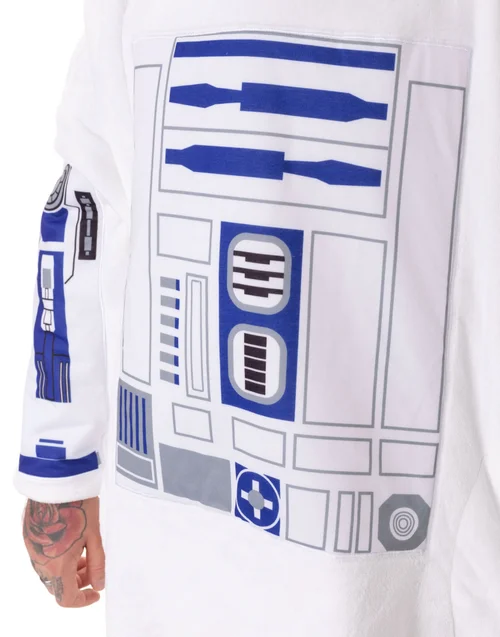 Vanilla Underground Star Wars White R2D2 Costume Blanket Hoodie - One Size Image 3