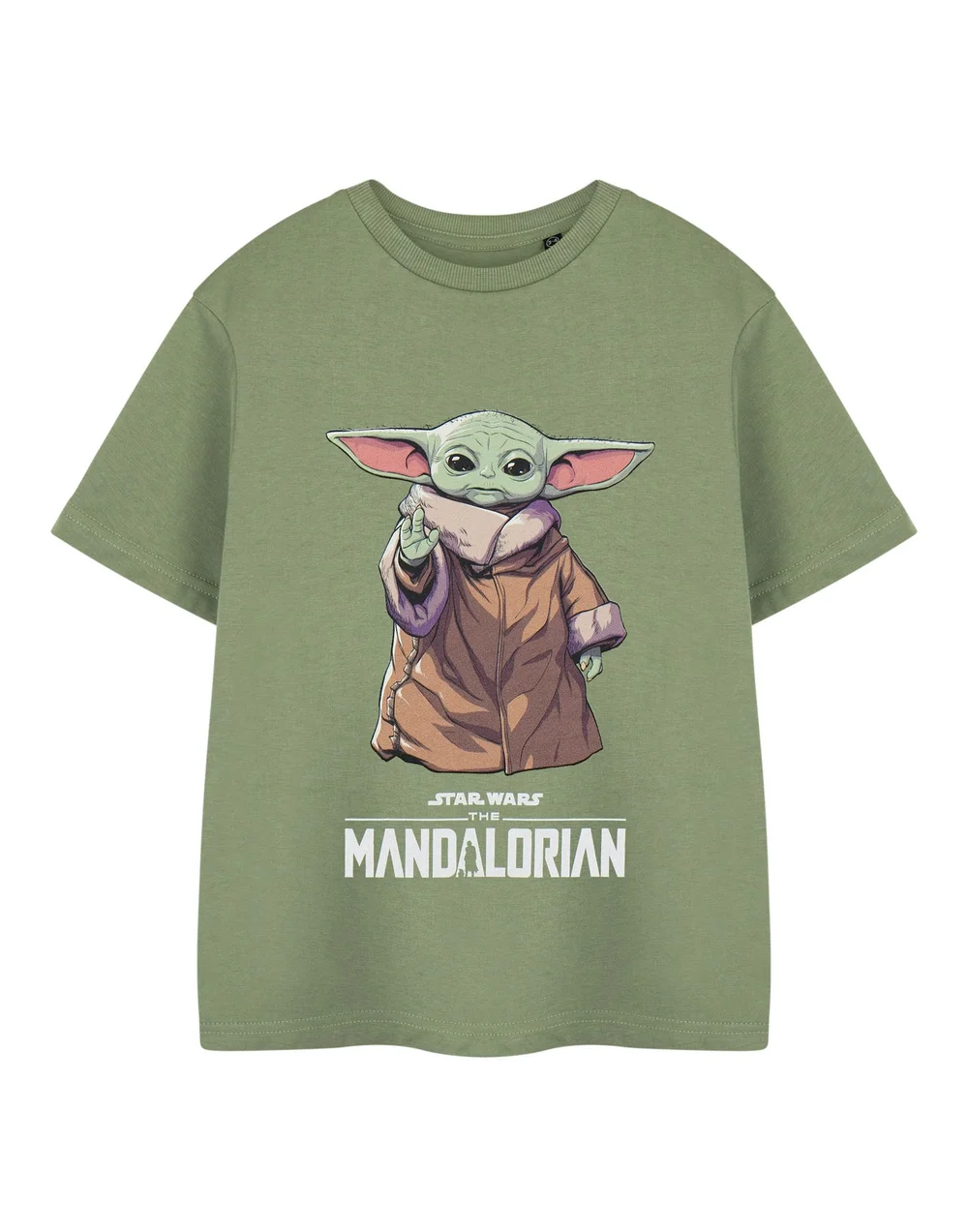 Star Wars Khaki The Mandalorian Grogu Kids T Shirt (3-14 Years) - Age 9-10 Years Image 1