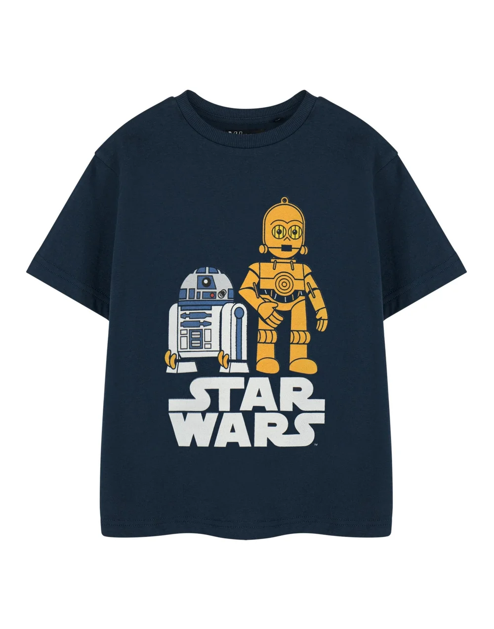 Star Wars Navy R2D2 & C3PO Kids T Shirt (3-14 Years) - Age 3-4 Years Image 1