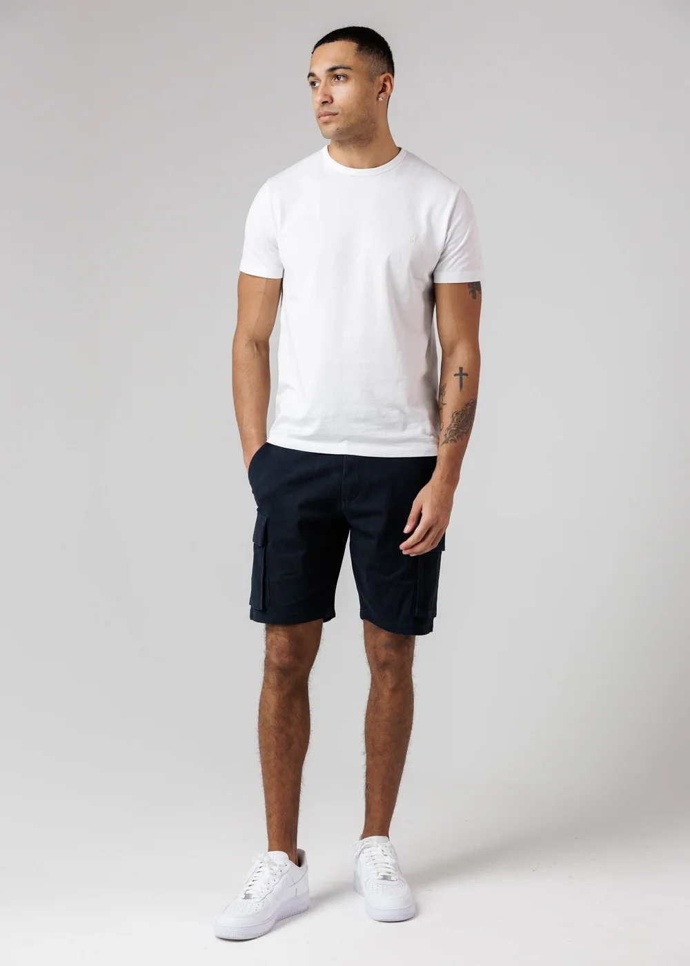 French Connection Navy Cotton Cargo Shorts - 2XL Image 4