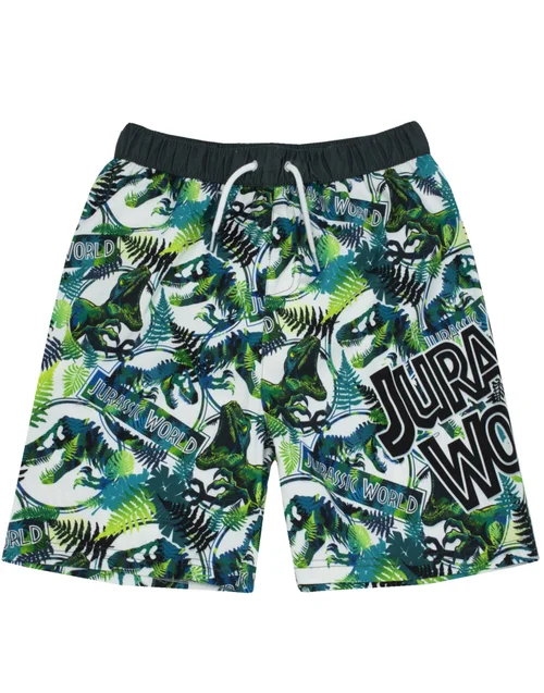 Jurassic World Kids Dinosaur Green Swim Shorts (4-12 Years) - Age 5-6 Years Image 1