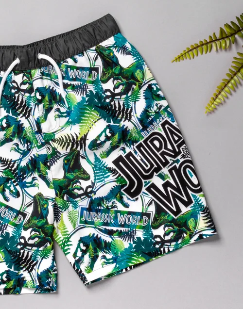 Jurassic World Kids Dinosaur Green Swim Shorts (4-12 Years) - Age 5-6 Years Image 3