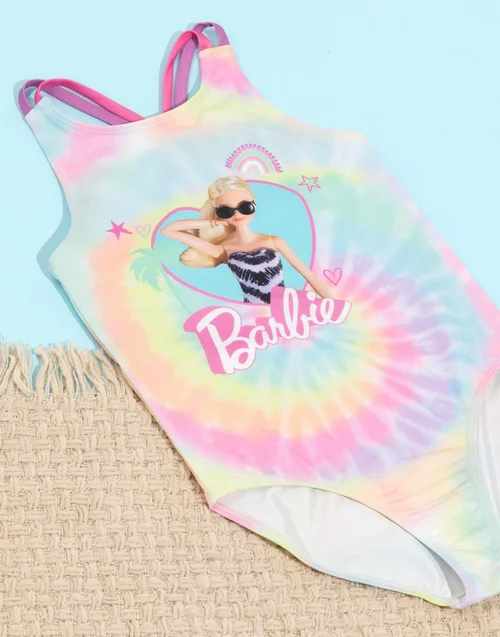 Barbie Kids Tie Dye 1 Piece Multi Coloured Swimsuit (3-12 Years) - Age 11-12 Years Image 2