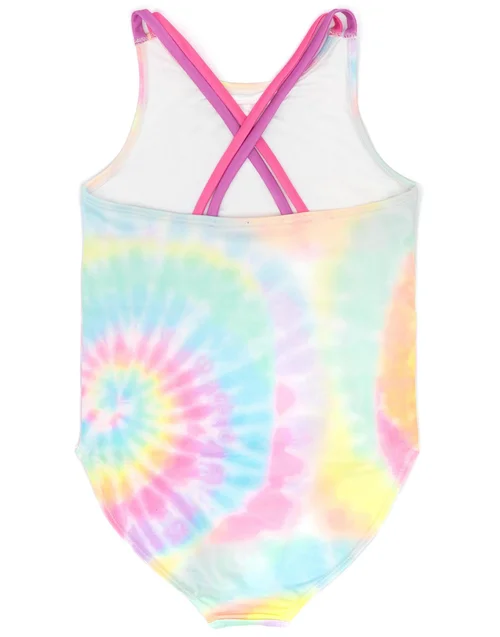 Barbie Kids Tie Dye 1 Piece Multi Coloured Swimsuit (3-12 Years) - Age 11-12 Years Image 3