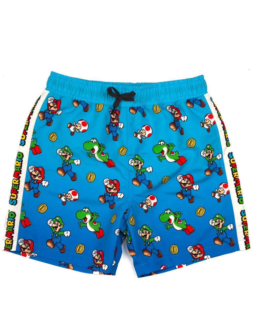 Nintendo Super Mario Character Kids Blue Swim Shorts (3-14 Years) - Age 13-14 Years Image 1