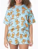 Garfield Blue Garfield All Over Print Shortie Pyjamas - Medium Image 2