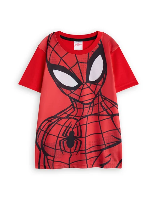 Vanilla Underground Marvel Spiderman Kids Red Shortie Pyjamas (2-8 Years) - Age 4-5 Years Image 3