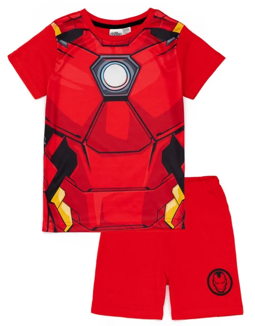 Vanilla Underground Marvel Iron Man Kids Shortie Pyjamas (2-8 Years) - Age 6-7 Years Image 1
