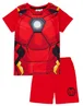 Vanilla Underground Marvel Iron Man Kids Shortie Pyjamas (2-8 Years) - Age 6-7 Years Image 1