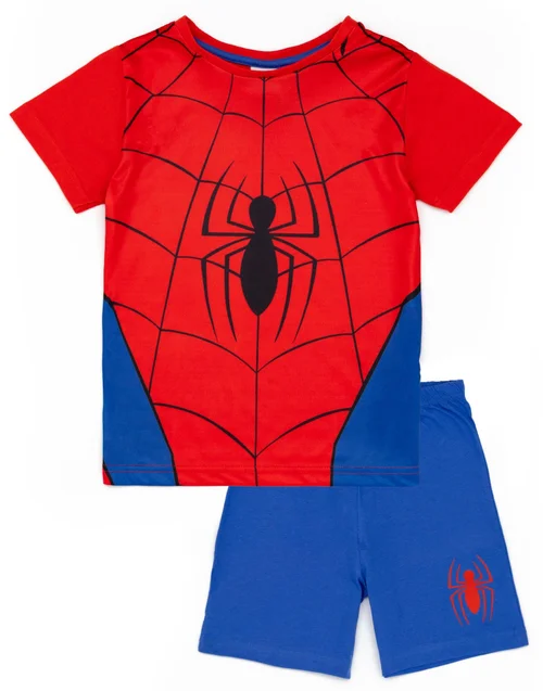 Vanilla Underground Marvel Spiderman Kids Shortie Pyjamas (2-8 Years) - Age 2-3 Years Image 1
