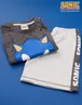 Vanilla Underground Sonic The Hedgehog Grey Kids Shortie Pyjamas (4-12 Years) - Age 6-7 Years Image 2