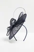 Jon Richard Navy Woven Bow Fascinator - One Size Image 3