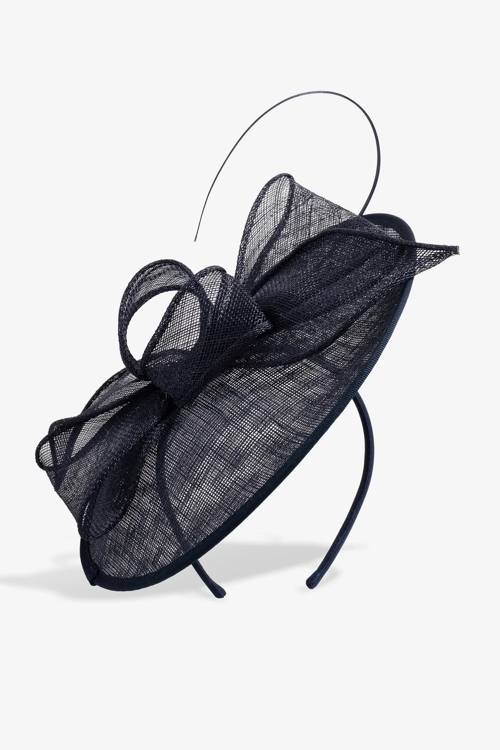Jon Richard Navy Woven Bow Fascinator - One Size Image 1