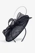 Jon Richard Navy Woven Bow Fascinator - One Size Image 1
