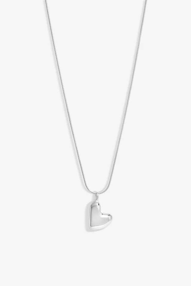 Simply Silver Sterling Silver 925 Molten Heart Pendant