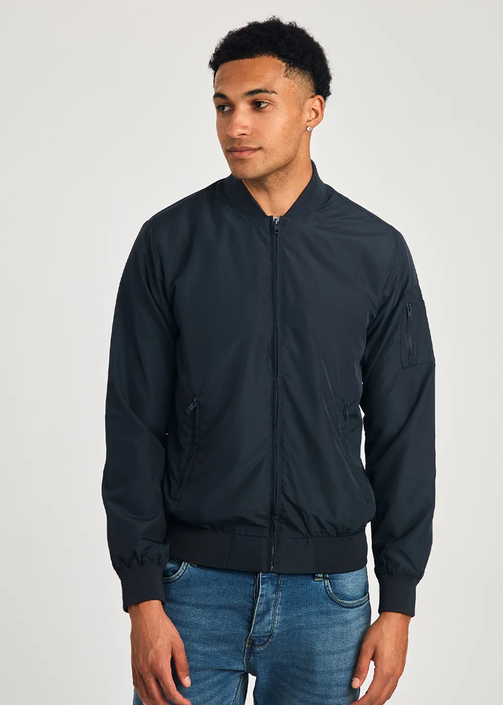 French Connection Navy MA1 Technical Bomber Jacket - XL Image 5
