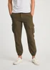 Tokyo Laundry Olive Linen Blend Cargo-Style Trousers - L Image 1