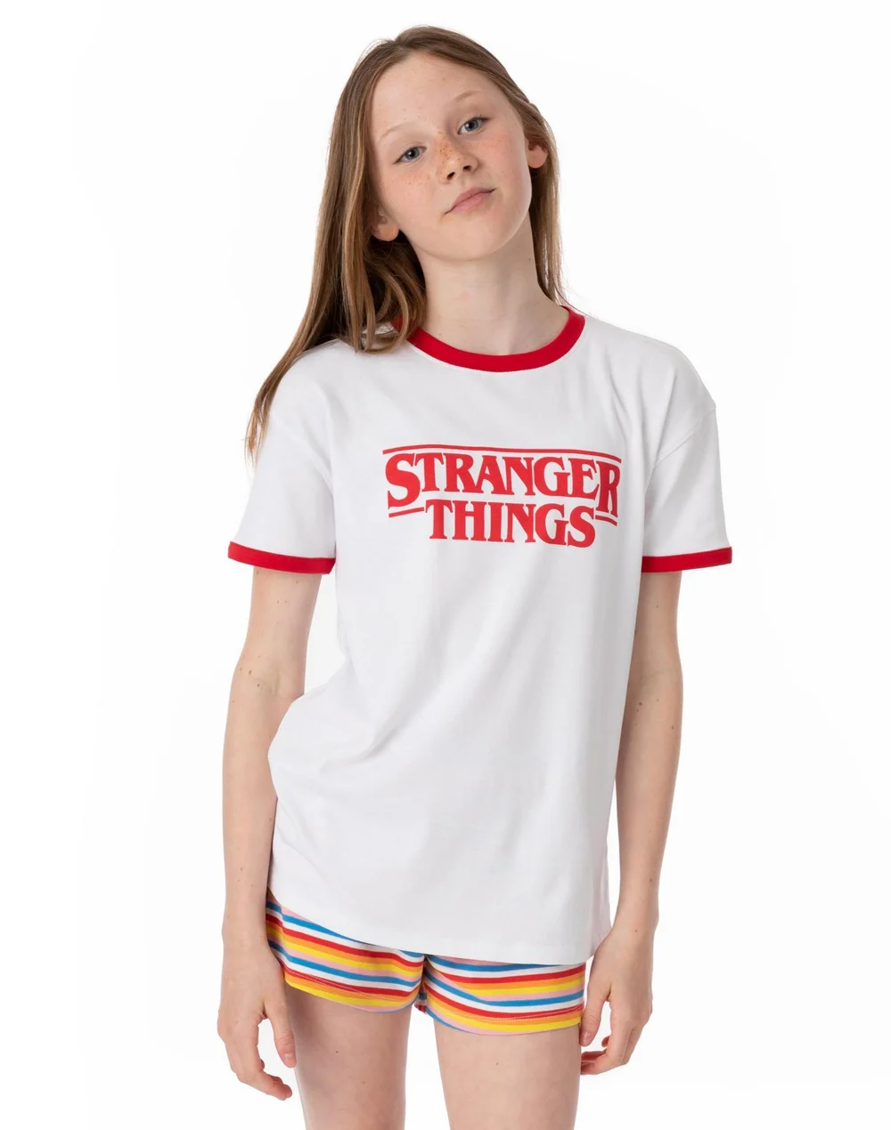 Stranger Things Kids Shortie Multi Pyjamas (7-14 Years) - Age 10 Years Image 1