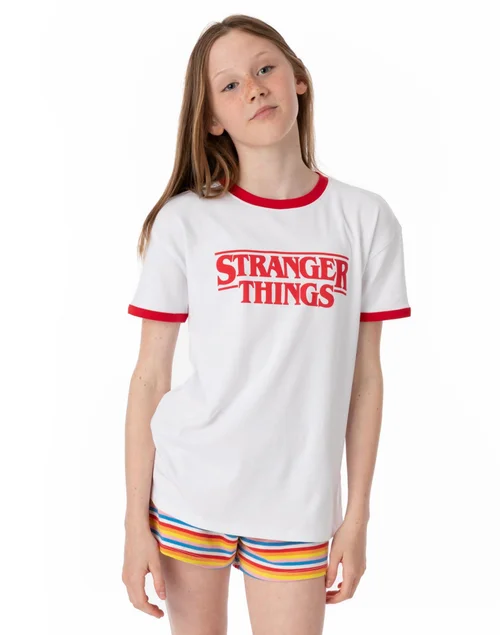 Stranger Things Kids Shortie Multi Pyjamas (7-14 Years) - Age 10 Years Image 1