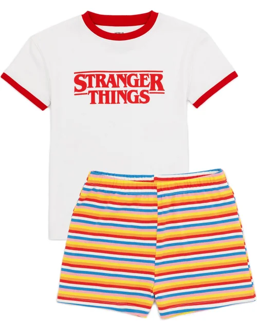 Stranger Things Kids Shortie Multi Pyjamas (7-14 Years) - Age 10 Years Image 3