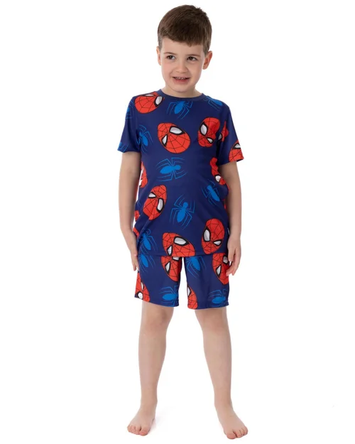 Marvel Spiderman Kids Blue Pyjamas 2 Pack (2-10 Years) - Age 8-9 Years Image 2