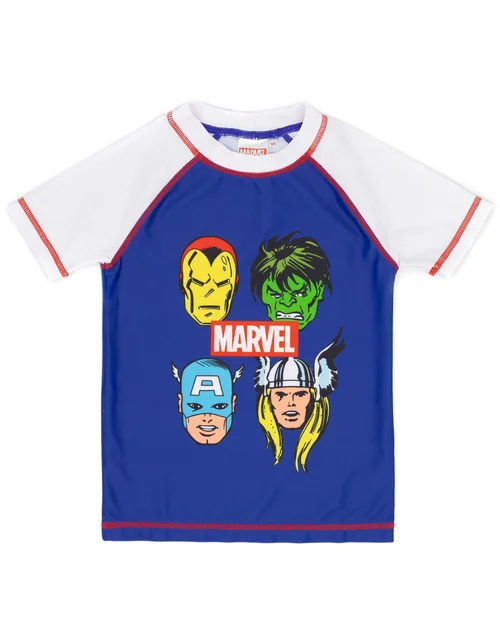 Marvel Avengers Kids Blue 2 Piece Swim Set (2-10 Years) - Age 7-8 Years Image 3