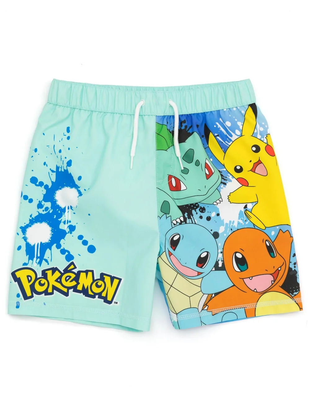Pokemon Characters Blue Swim Shorts 2 Pack (3-12 Years) - Age 9-10 Years Image 3