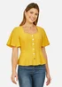 Yumi Yellow Button Up Top - Size 10 Image 2