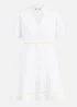 Yumi White Cotton Lace Trim Skater Shirt Dress - 8 Image 5
