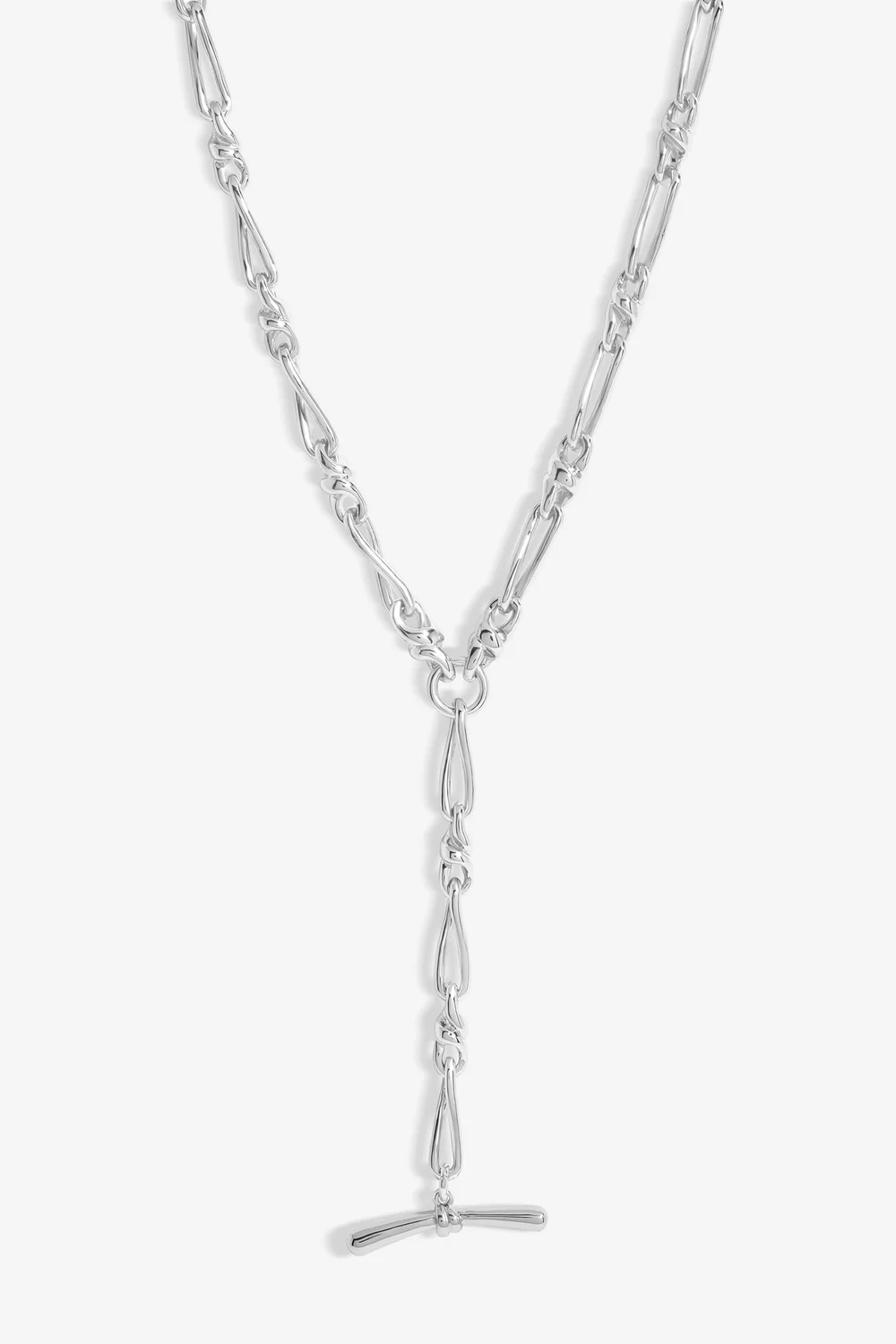 Jon Richard Silver Plated T Bar Necklace - One Size Image 1