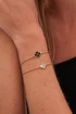 Jon Richard Gold Plated & Jet Enamel Heart Clover Toggle Bracelet - One Size Image 3