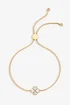 Jon Richard Gold Plated & Mother Of Pearl Enamel Heart Clover Toggle Bracelet - One Size Image 1