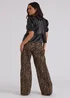 Urban Bliss Brown Wide Leg Zebra Jean - 14 Image 3