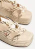 Linzi Mimosa Nude Faux Suede Plaited Flatform Wedge - Size 6 Image 5