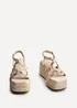 Linzi Mimosa Nude Faux Suede Plaited Flatform Wedge - Size 6 Image 3