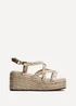 Linzi Mimosa Nude Faux Suede Plaited Flatform Wedge - Size 6 Image 2