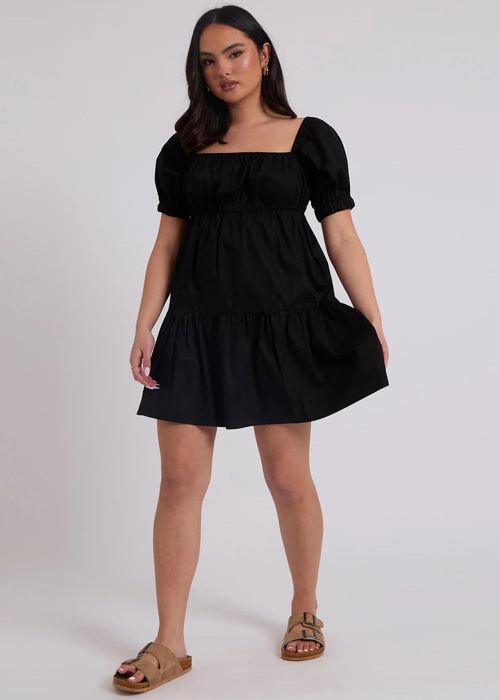 Urban Bliss Prairie Black Tiered Dress - 10 Image 2