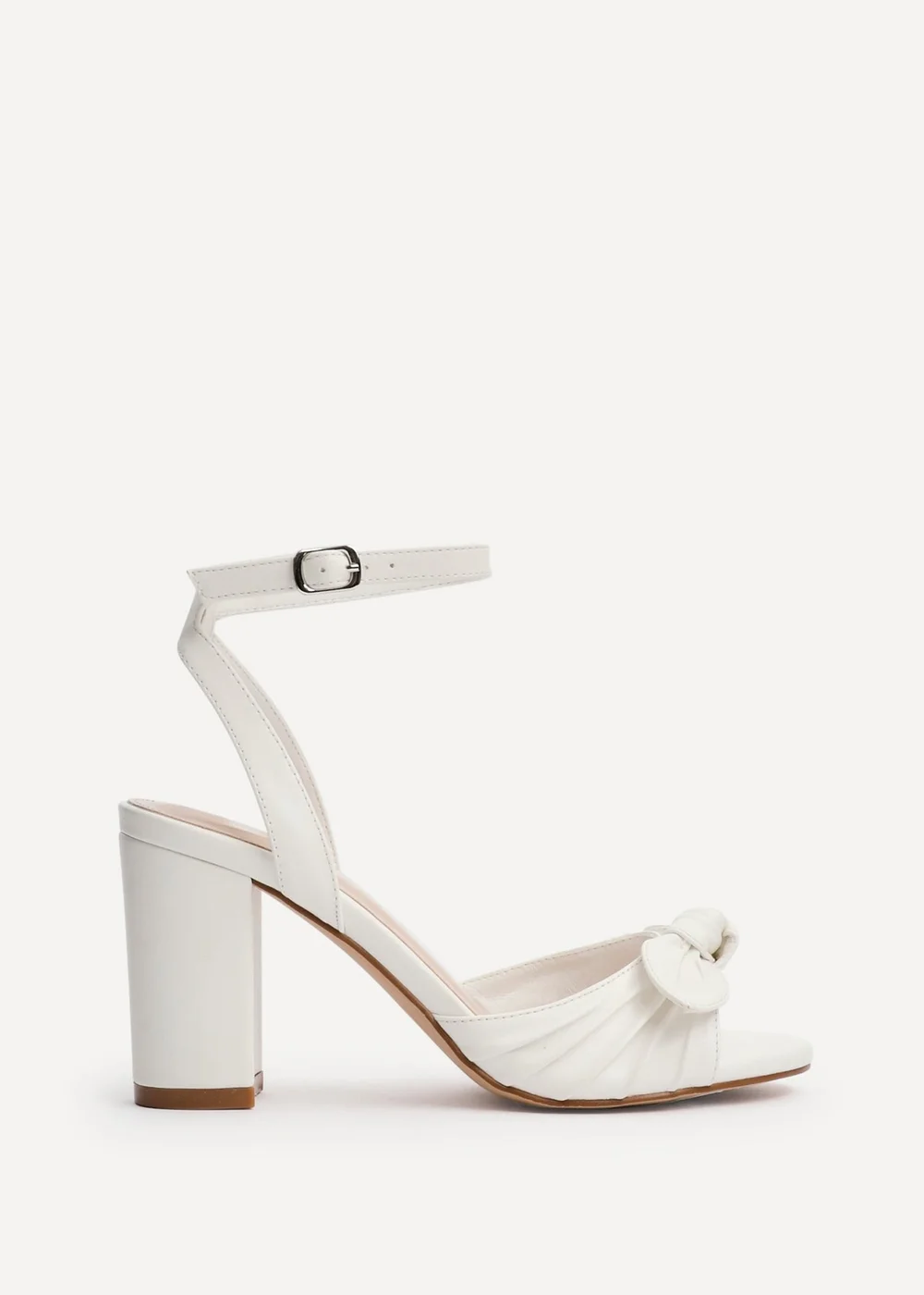 Linzi Darling White Faux Leather Heeled Sandals - Size 6 Image 2