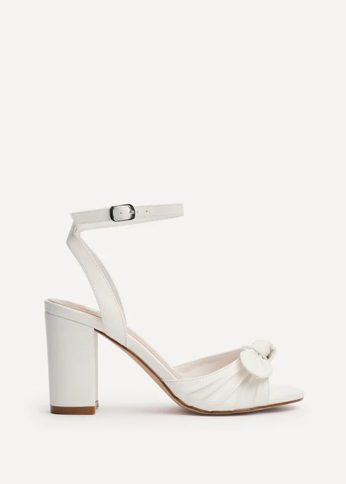 Linzi Darling White Faux Leather Heeled Sandals - Size 6 Image 2