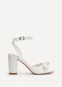 Linzi Darling White Faux Leather Heeled Sandals - Size 6 Image 2