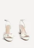 Linzi Darling White Faux Leather Heeled Sandals - Size 6 Image 3