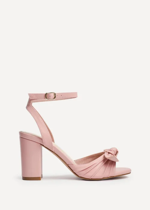 Linzi Darling Dusky Pink Faux Leather Heeled Sandals - Size 4 Image 2