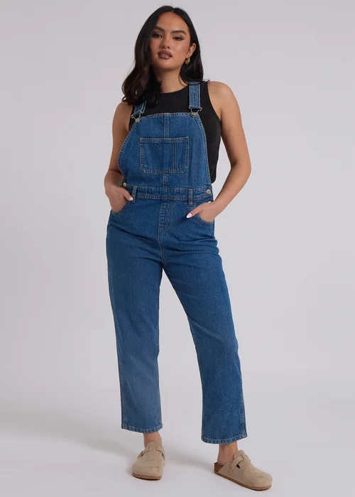 Urban Bliss Mid Blue Traditional Long Dungaree - Size 8 Image 2