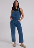 Urban Bliss Mid Blue Traditional Long Dungaree - Size 8 Image 2